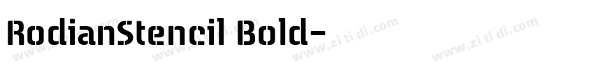 RodianStencil Bold字体转换